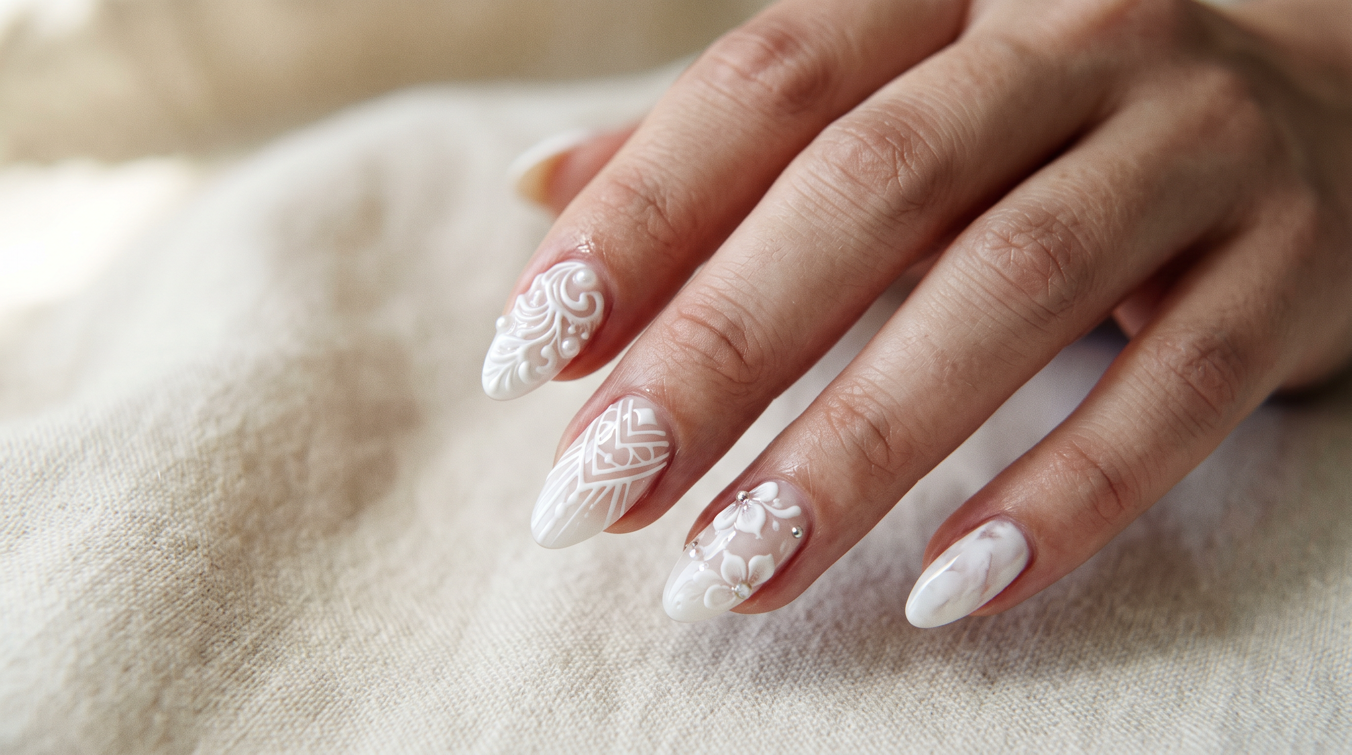 White Ornamental Lace Set